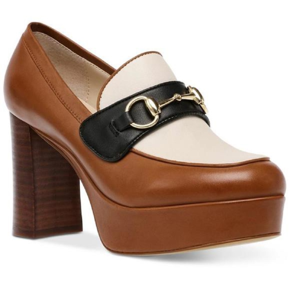 Steve Madden Cinderella Brown Leather Slip On Loafers 7.5